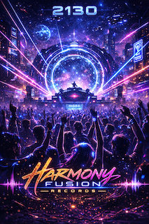 people at a concert in the year 2130